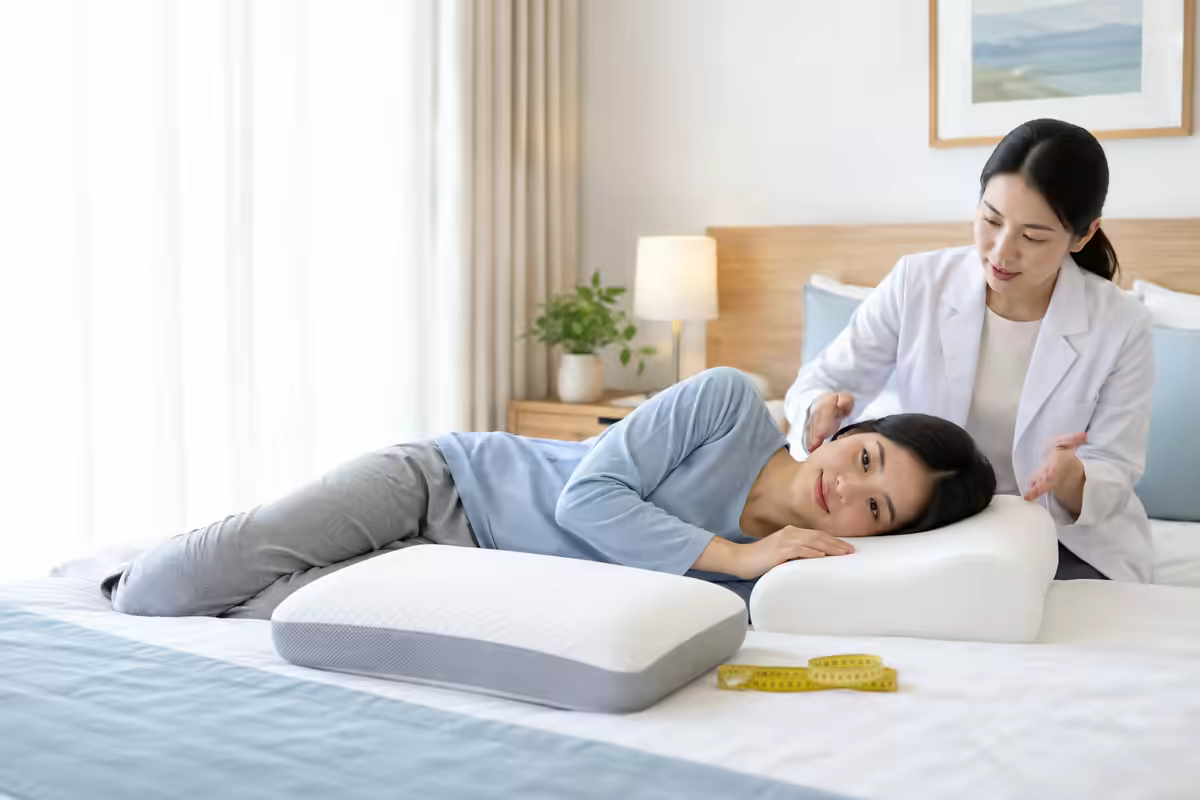 Chuyên gia hướng dẫn chọn độ cao gối memory foam phù hợp tư thế ngủ