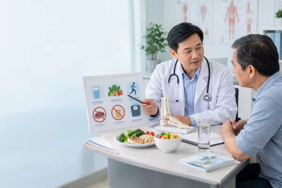 Bác sĩ hướng dẫn nhận biết gout nhẹ giai đoạn đầu và cách phòng ngừa