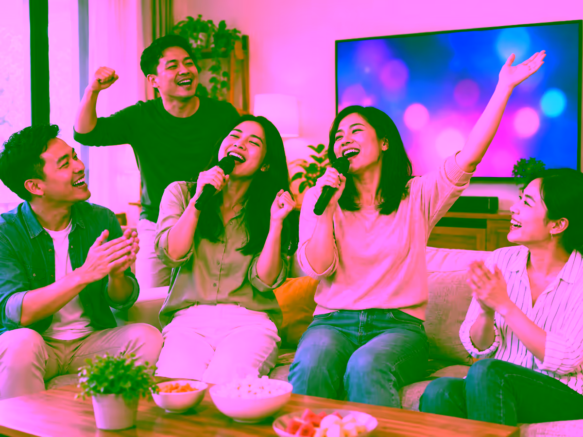 Nhóm người Việt hát karaoke thư giãn