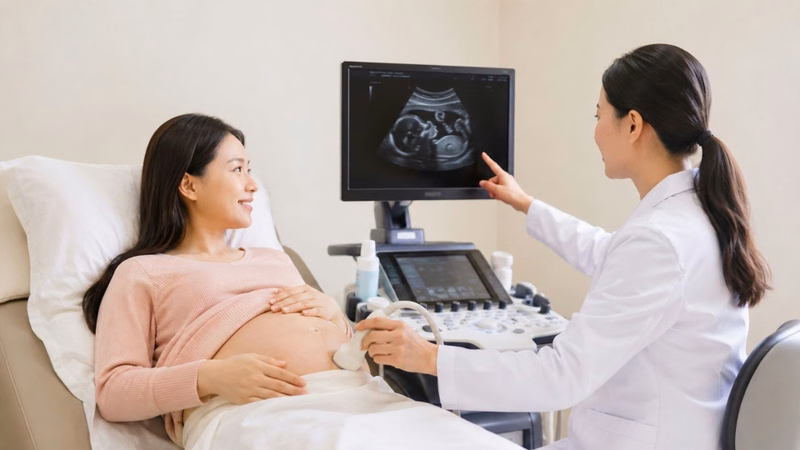 Mẹ bầu siêu âm thai và kiểm tra sức khỏe thai kỳ tại cơ sở y tế