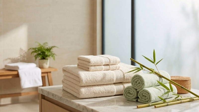 Kiểm tra thành phần sợi và nhãn mác khi lựa chọn khăn tắm sợi tre an toàn cho da