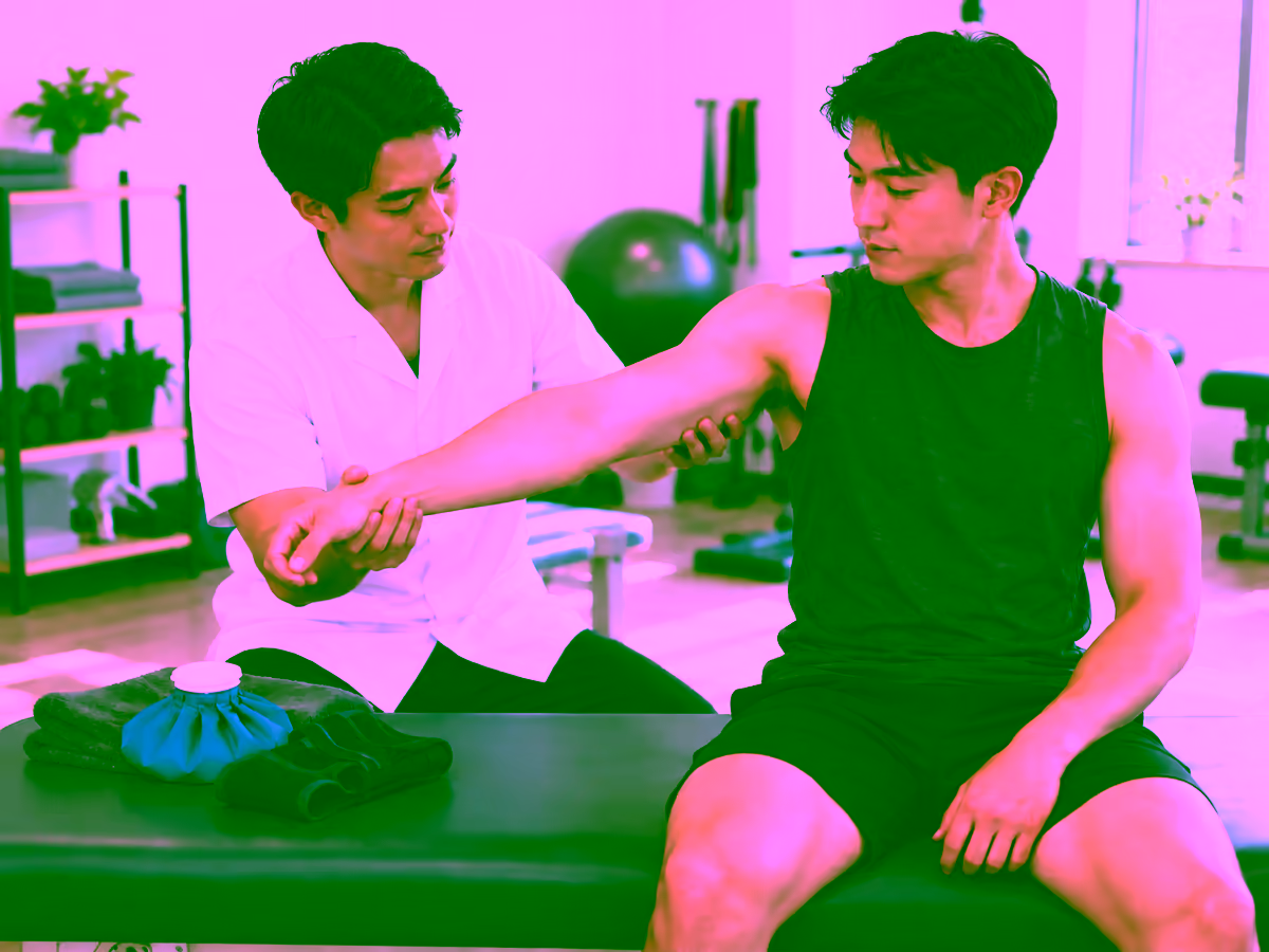 Chuyên gia kiểm tra tay sau khi tập gym