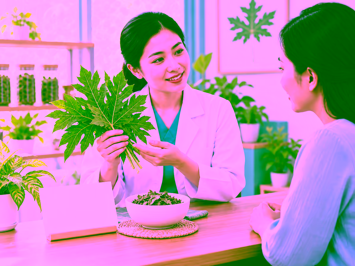 Dược sĩ giới thiệu lá đu đủ