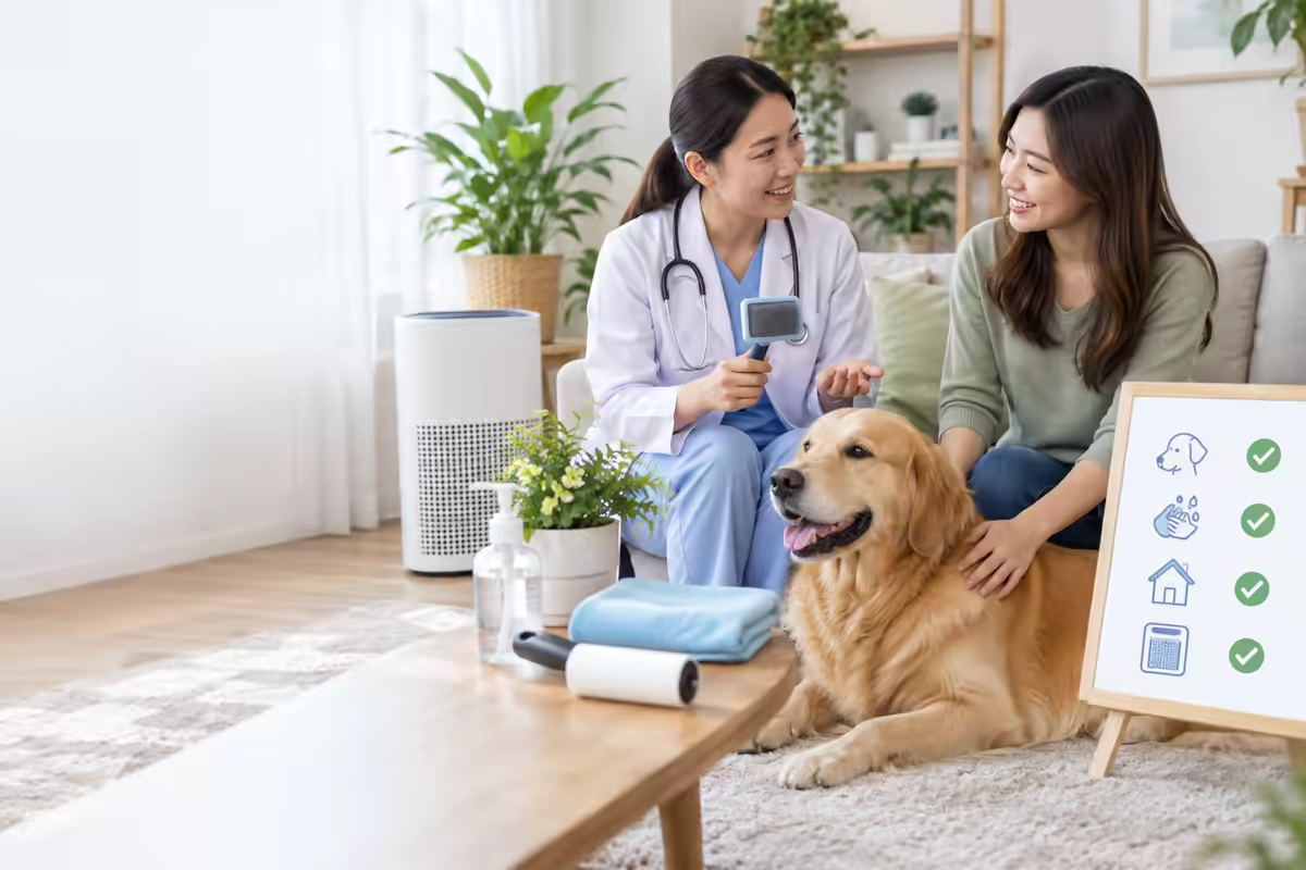Bác sĩ hướng dẫn vệ sinh và giảm nguy cơ sức khỏe khi tiếp xúc lông chó