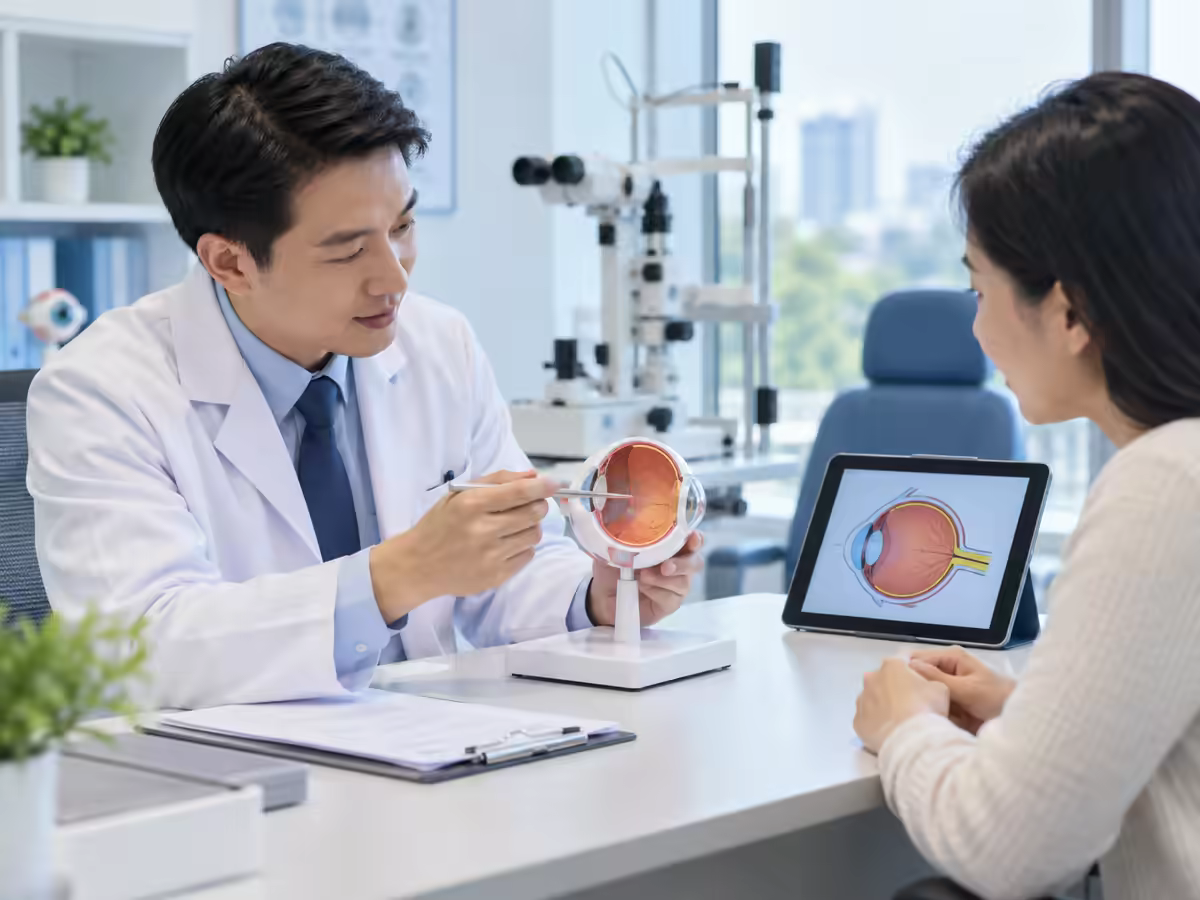 Bác sĩ mắt giải thích cấu trúc màng bồ đào và bệnh lý liên quan