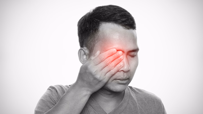 Hình ảnh mô phỏng nhãn cầu bị tăng áp lực trong bệnh cườm nước