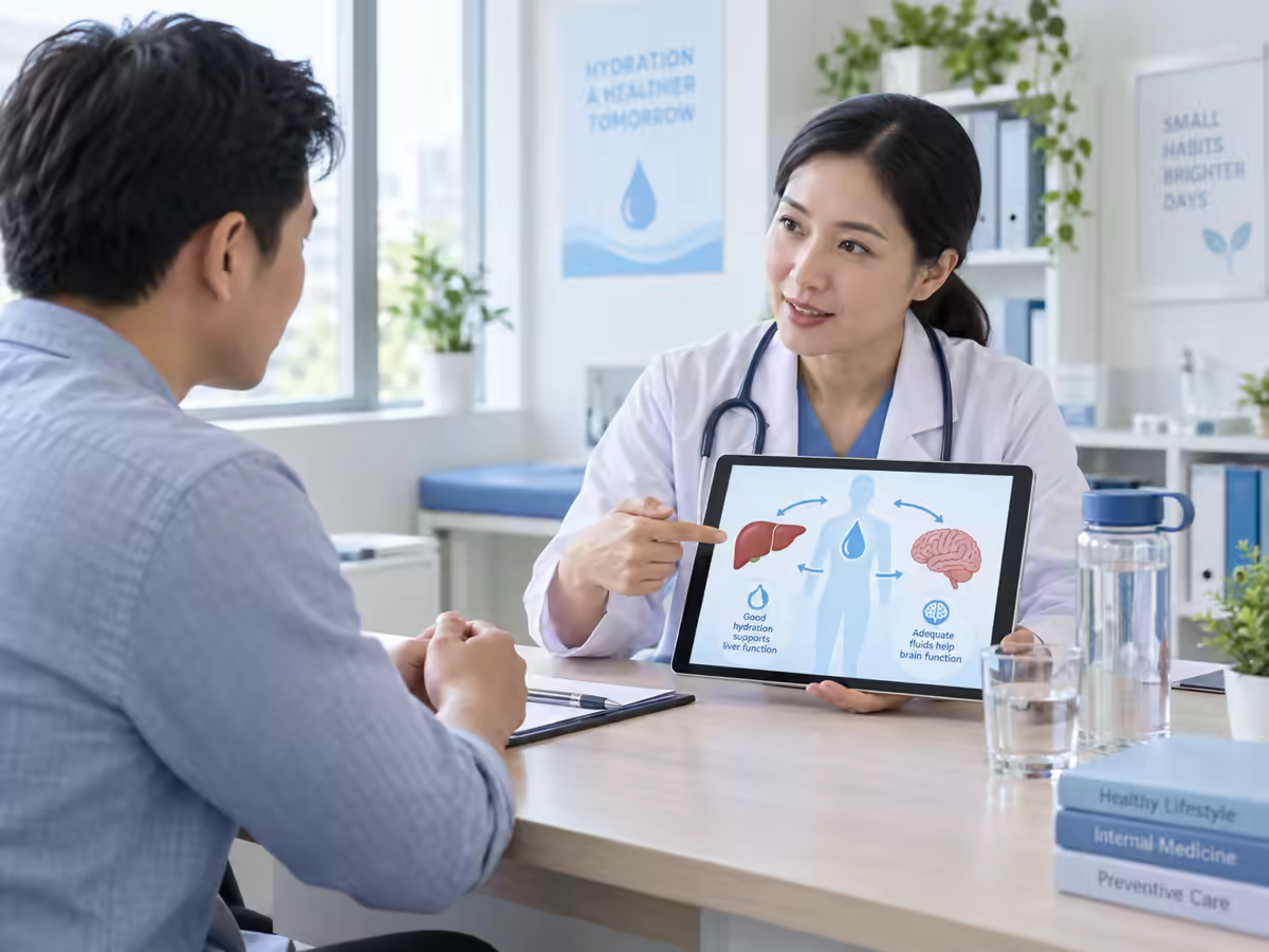 Bác sĩ giải thích ảnh hưởng mất nước đến gan và não bộ