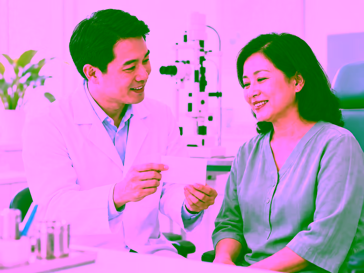 Bác sĩ mắt tư vấn chăm sóc sau mổ mộng mắt