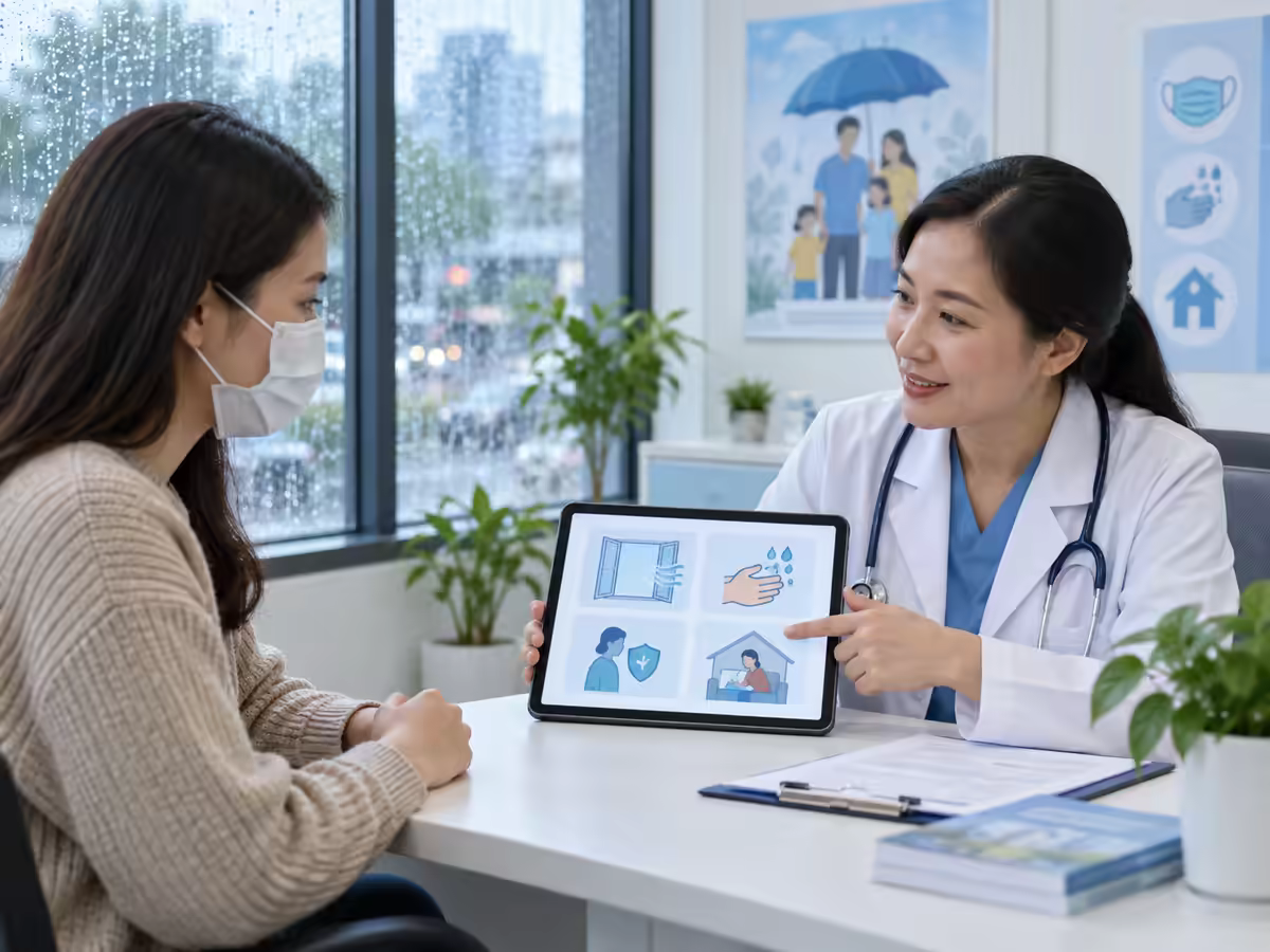 Bác sĩ tư vấn phòng ngừa cúm khi mùa mưa kéo dài