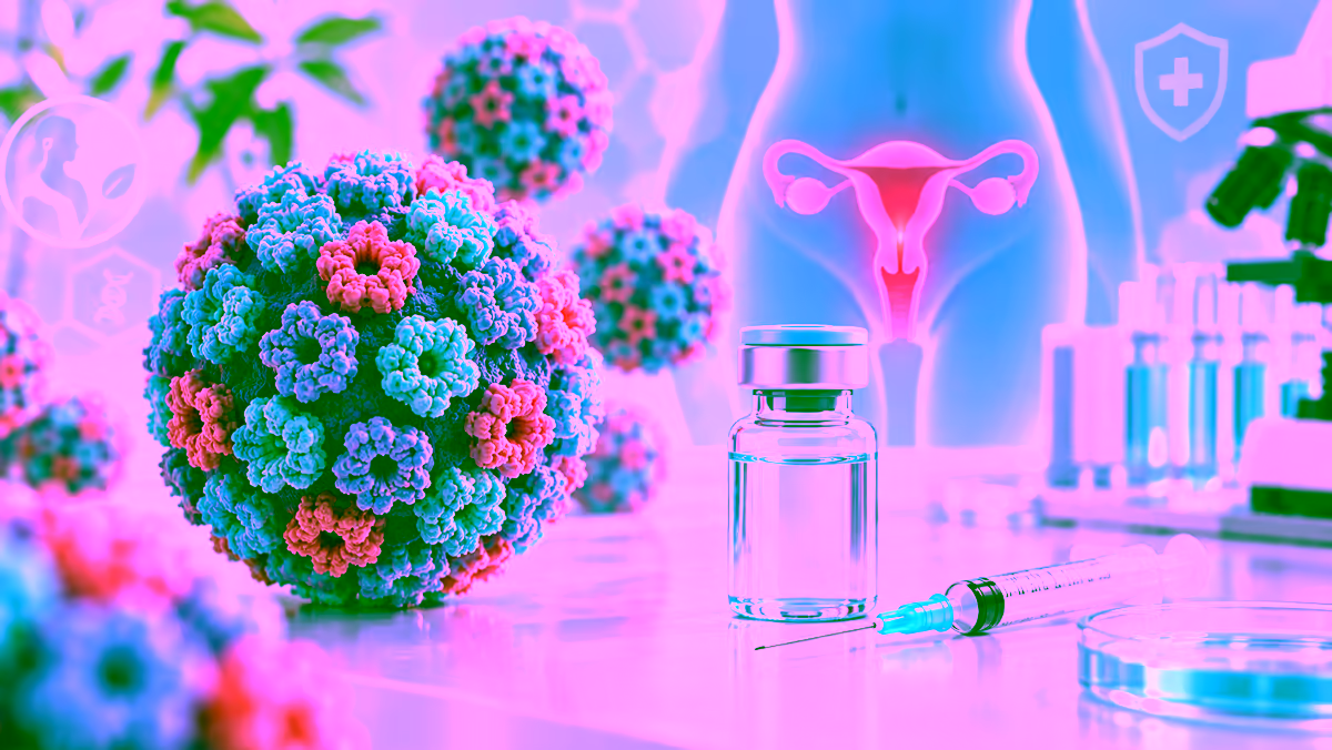Minh họa virus HPV, vắc xin và xét nghiệm phòng ngừa