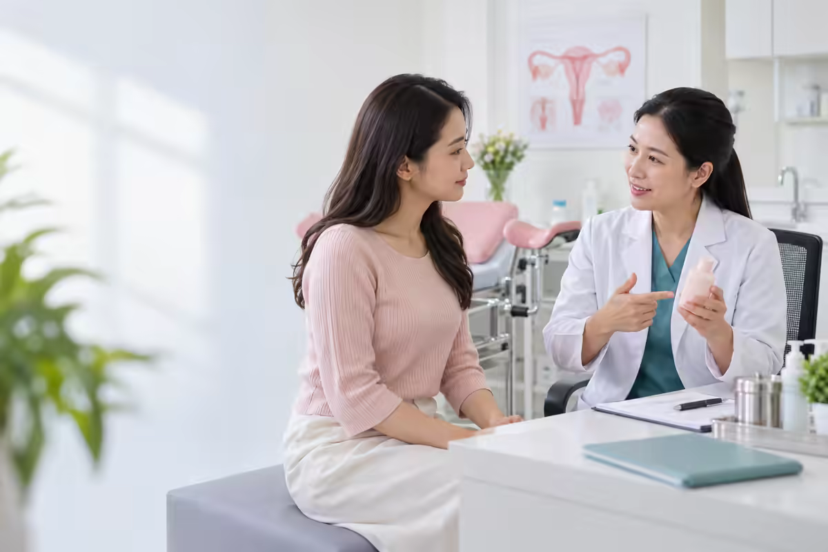 Phụ nữ được bác sĩ sản phụ khoa tư vấn cách vệ sinh vùng kín an toàn