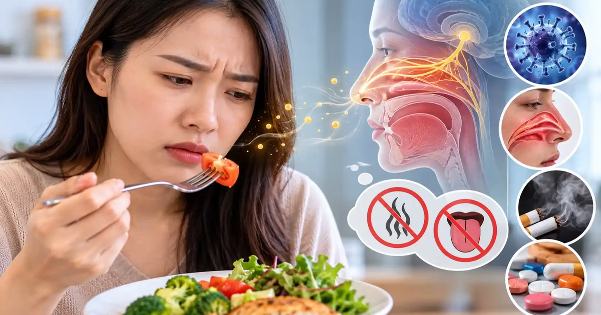 Rối loạn mùi vị: Nguyên nhân thường gặp và cách cải thiện