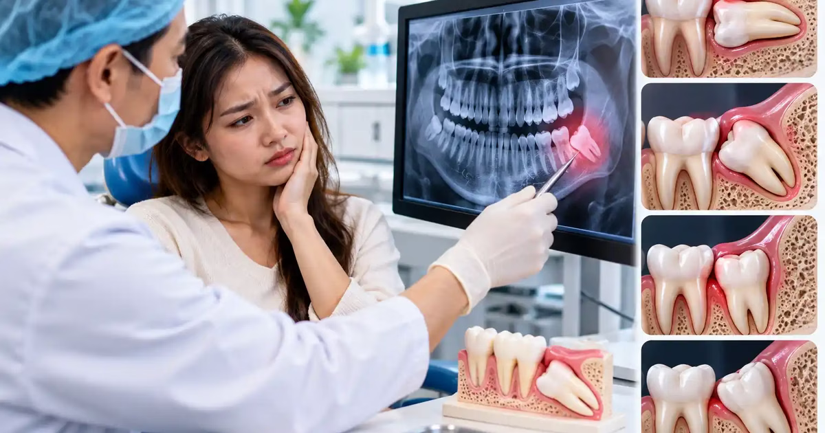 Các dấu hiệu răng khôn mọc lệch và những dạng mọc lệch thường gặp