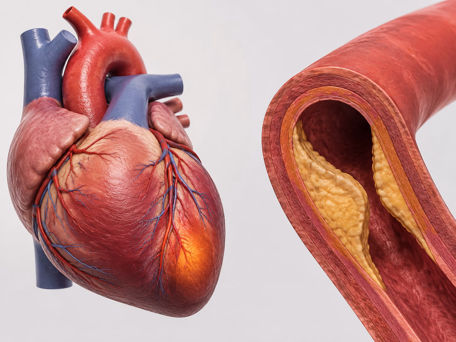 Mô hình tim và động mạch vành 3D chân thực với mảng xơ vữa gây hẹp một phần