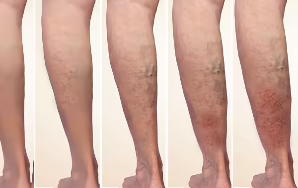 Các giai đoạn giãn tĩnh mạch và đổi màu da ở cẳng chân