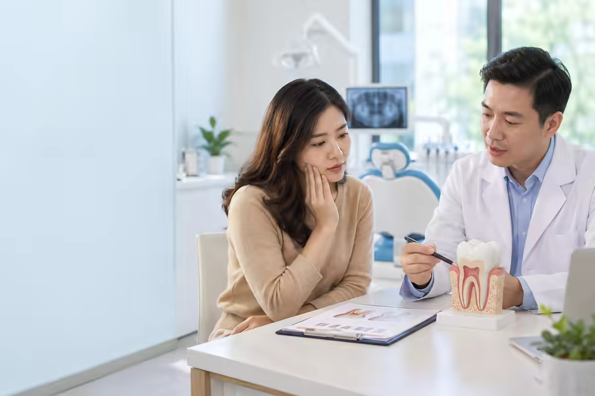 Nha sĩ tư vấn điều trị sâu răng và chăm sóc răng miệng