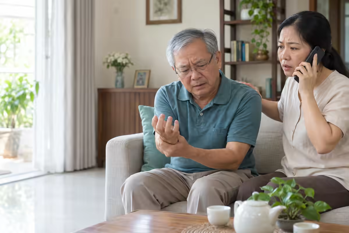 Người lớn tuổi đột ngột tê một tay, người nhà gọi hỗ trợ y tế