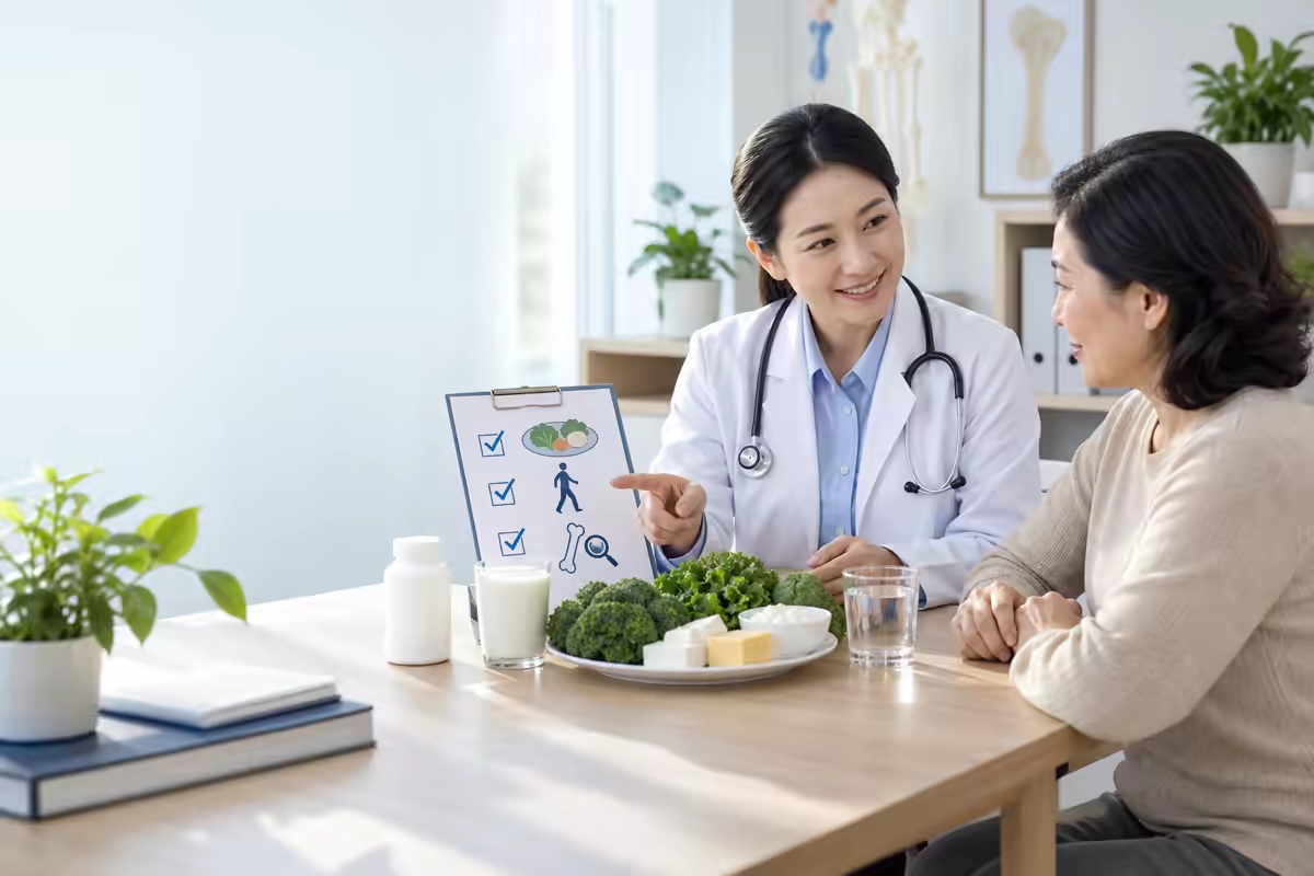 Bác sĩ hướng dẫn bổ sung canxi, dinh dưỡng và vận động bảo vệ xương