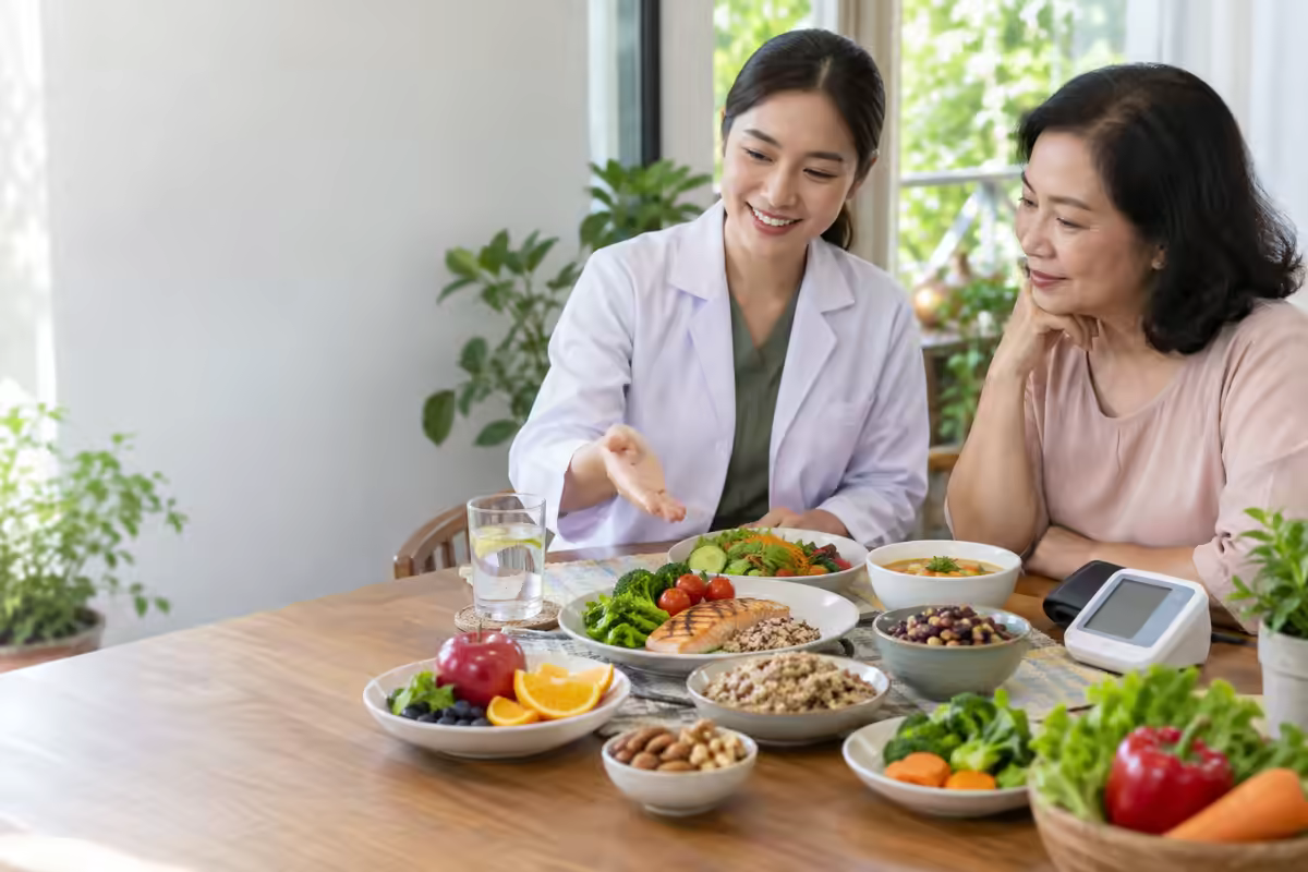 Bữa ăn kiểu DASH giàu rau củ và cá giúp hỗ trợ kiểm soát huyết áp