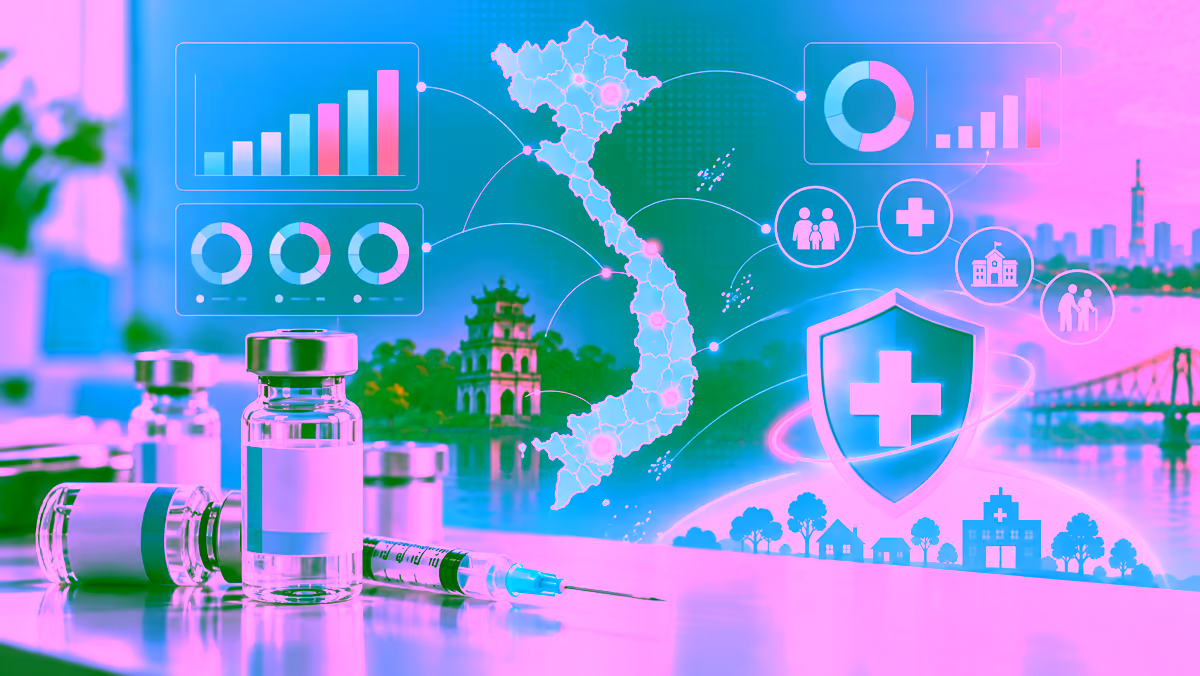 Bản đồ Việt Nam, biểu đồ tỷ lệ và vắc xin phòng bệnh