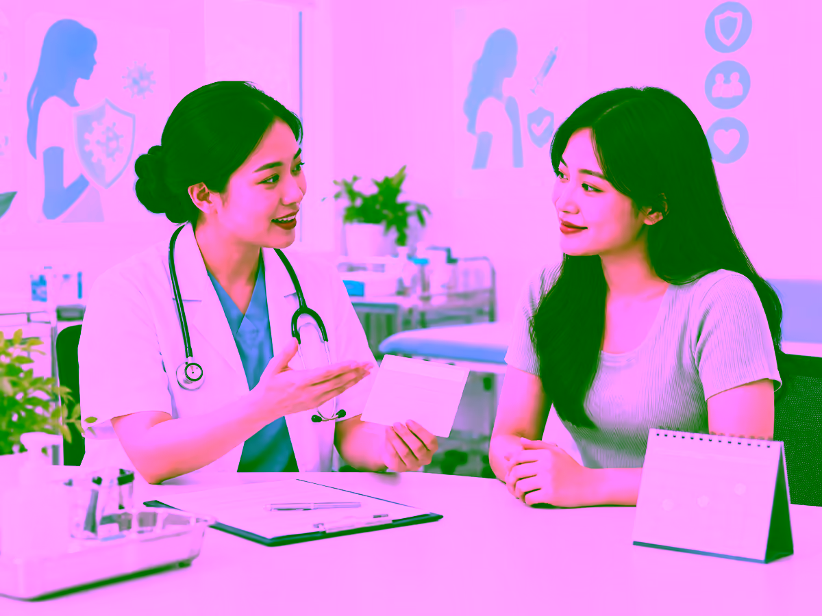 Nhân viên y tế tư vấn tiêm vắc xin Gardasil
