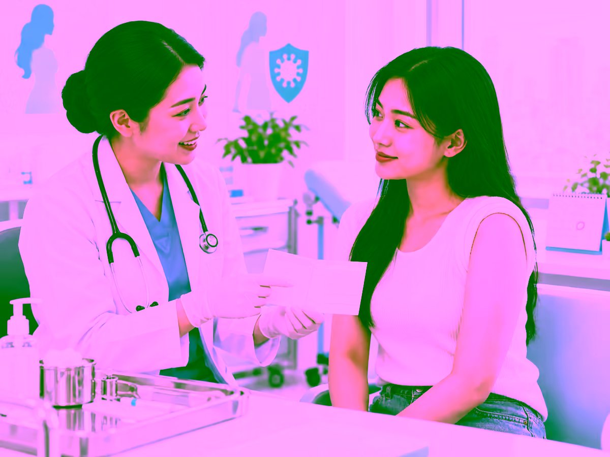 Nhân viên y tế tư vấn tiêm vắc xin HPV