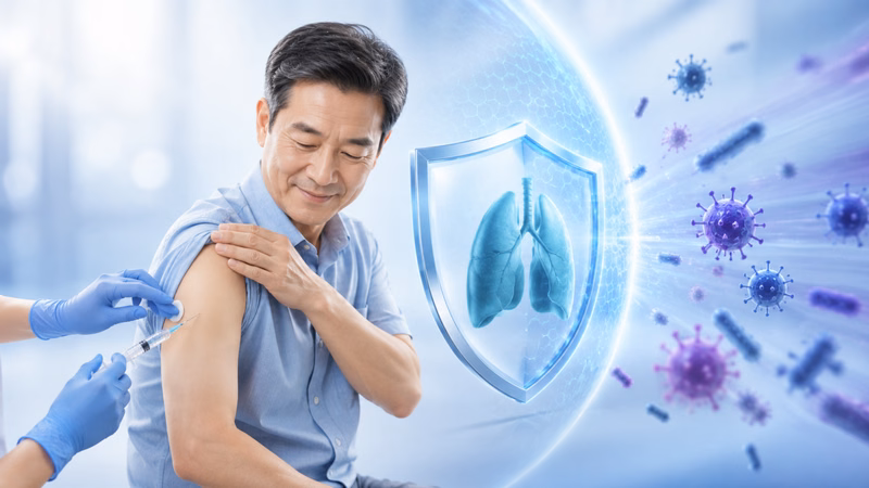 Người lớn tuổi thuộc nhóm nguy cơ cao được hướng dẫn chăm sóc sức khỏe và tiêm phòng phế cầu