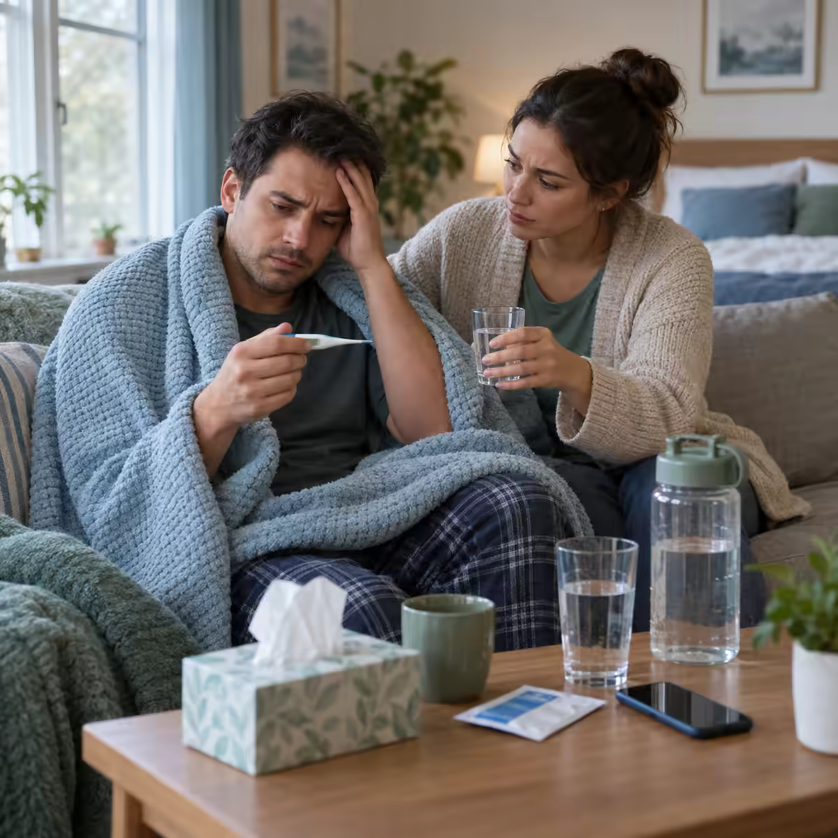 Tiêu chảy kèm sốt ớn lạnh – người bệnh đo nhiệt độ và bù nước tại nhà