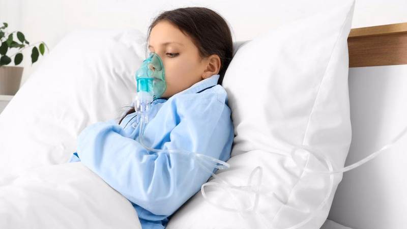 Hình ảnh theo dõi triệu chứng khó thở và chỉ số oxy máu SpO2 ở người bệnh viêm phế quản