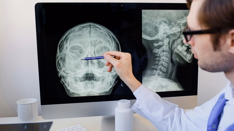 Hình ảnh phim chụp CT xoang và hồ sơ bệnh án chuẩn bị cho kỳ khám nghĩa vụ quân sự