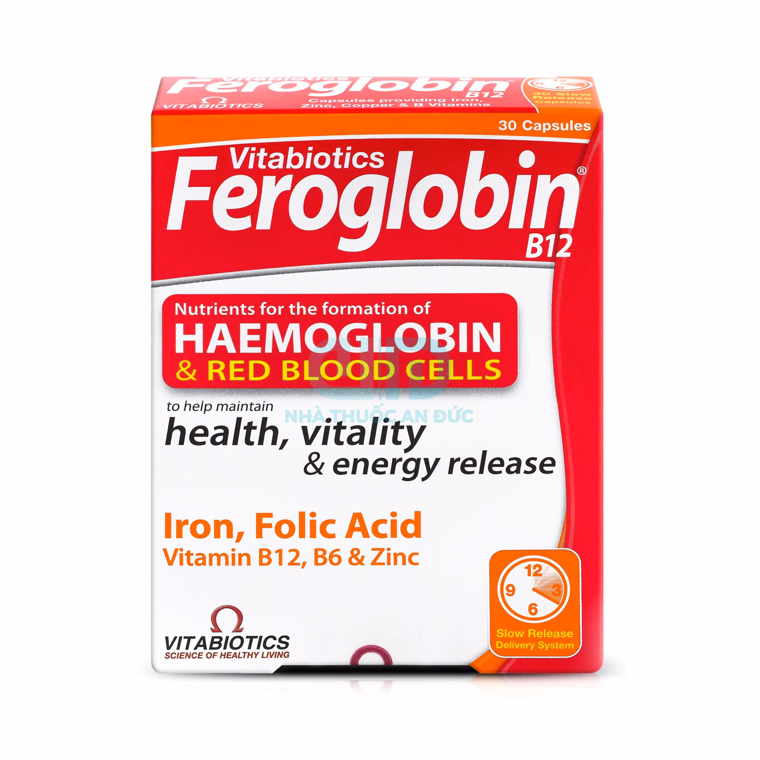 Hộp sản phẩm Feroglobin B12 Capsules chính hãng