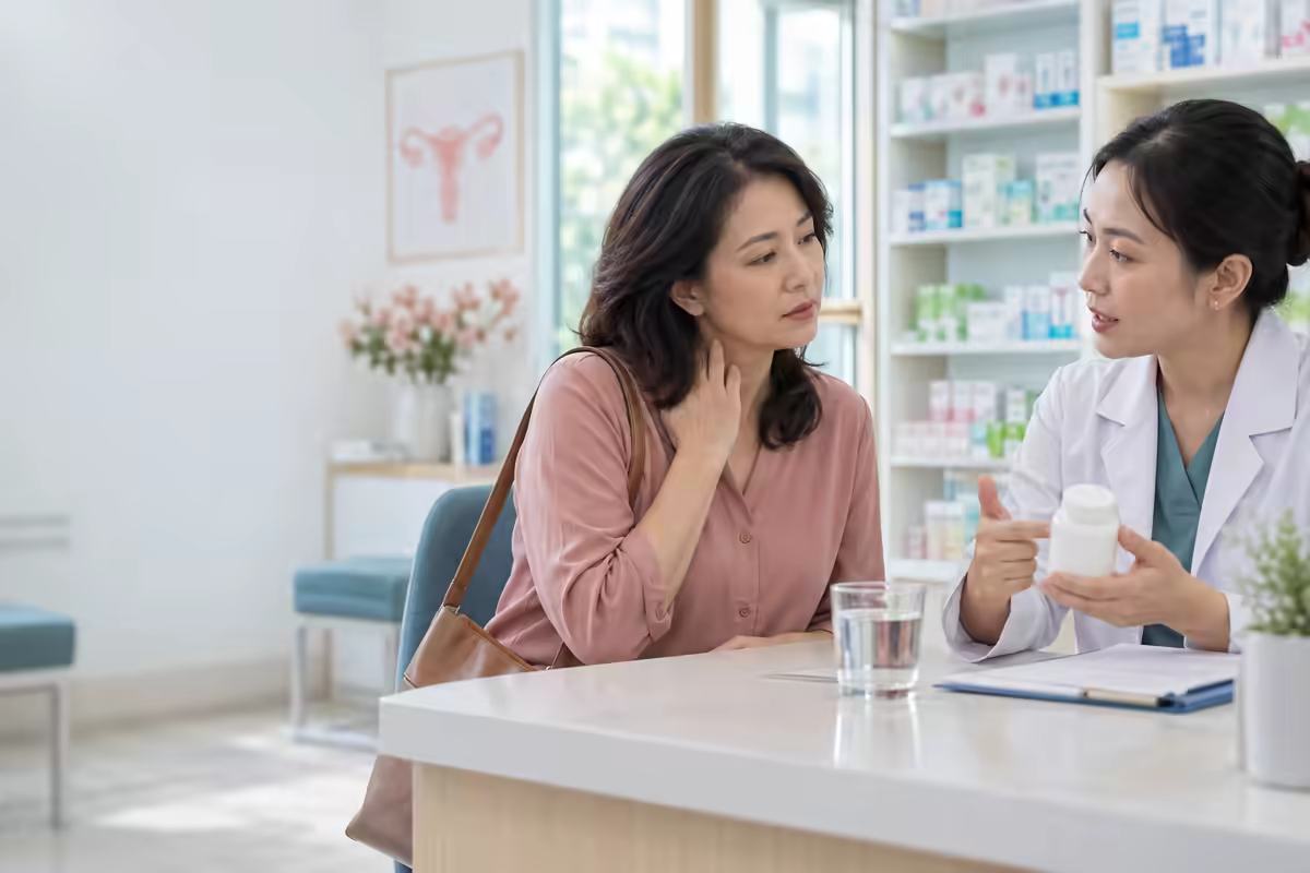 Phụ nữ tiền mãn kinh được dược sĩ tư vấn chọn viên uống hỗ trợ an toàn