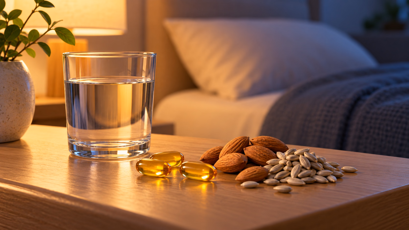 Minh hoạ uống vitamin E và giấc ngủ