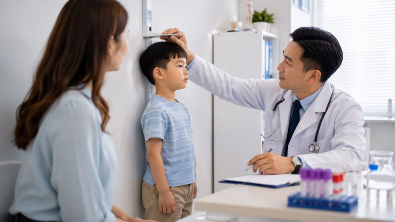 Bác sĩ nội tiết phân tích kết quả xét nghiệm hormone tăng trưởng hGH