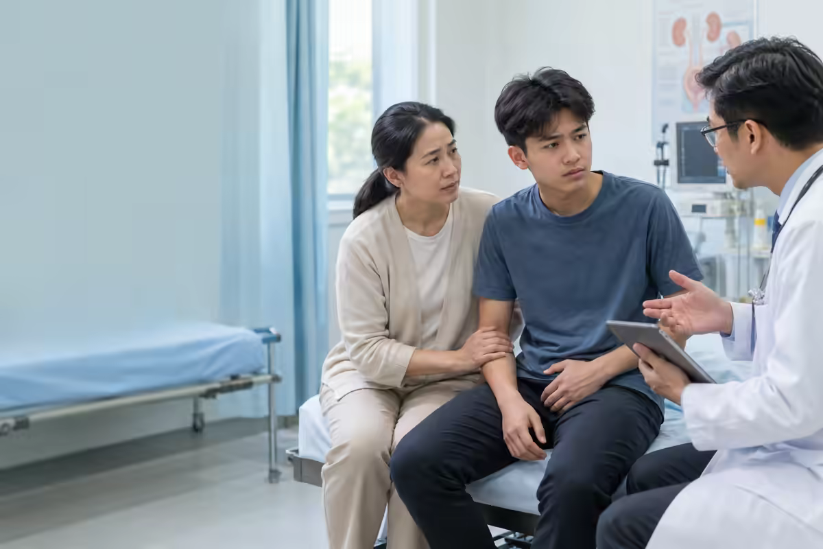 Bác sĩ tiết niệu tư vấn khẩn cấp cho nam thanh niên đau vùng bụng dưới