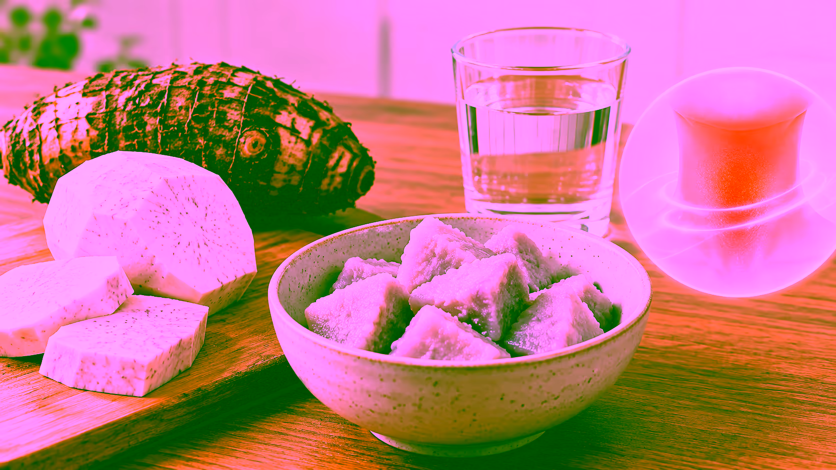 Minh hoạ khoai sọ gây ngứa họng