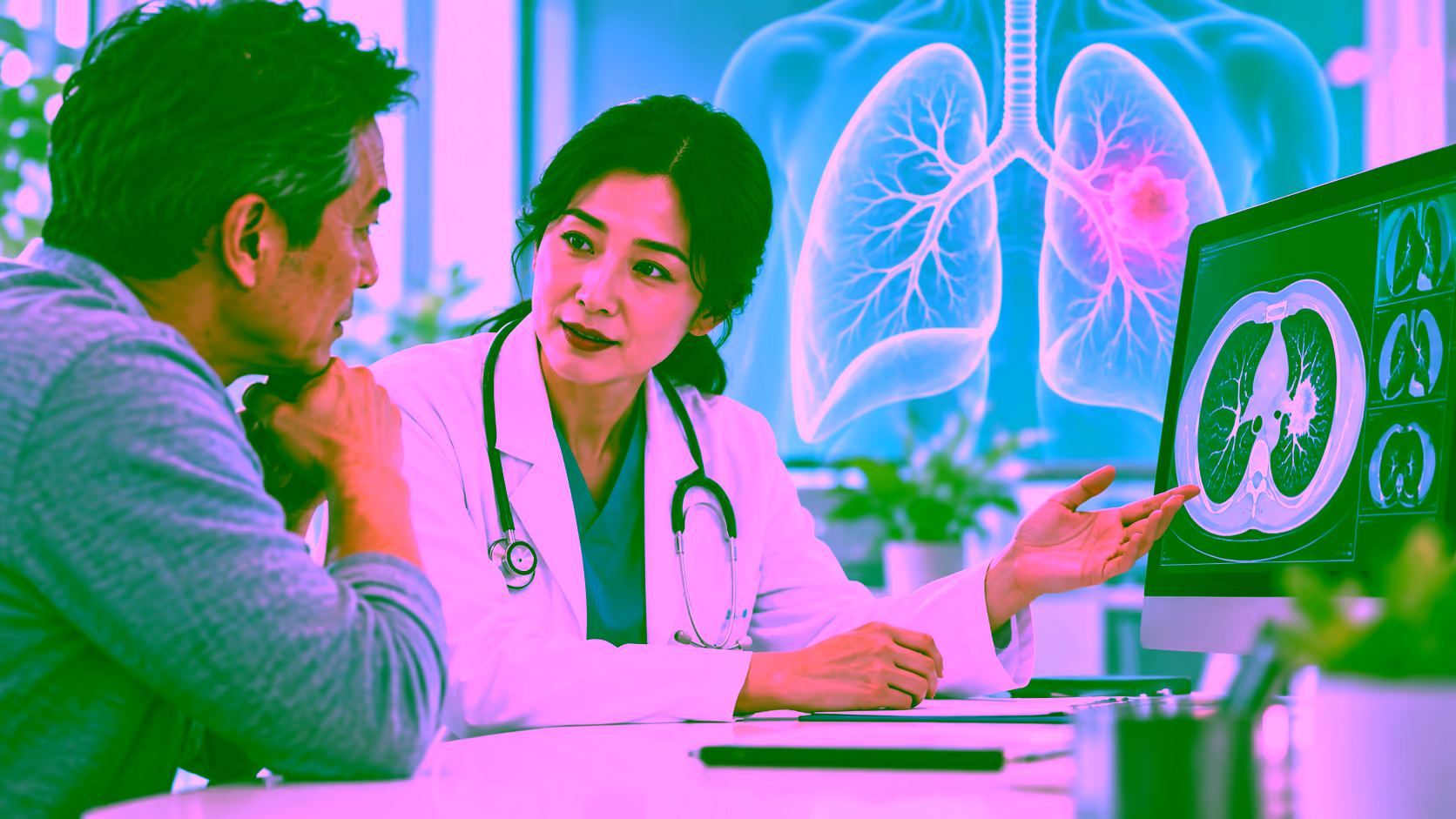Minh hoạ tư vấn điều trị ung thư phổi