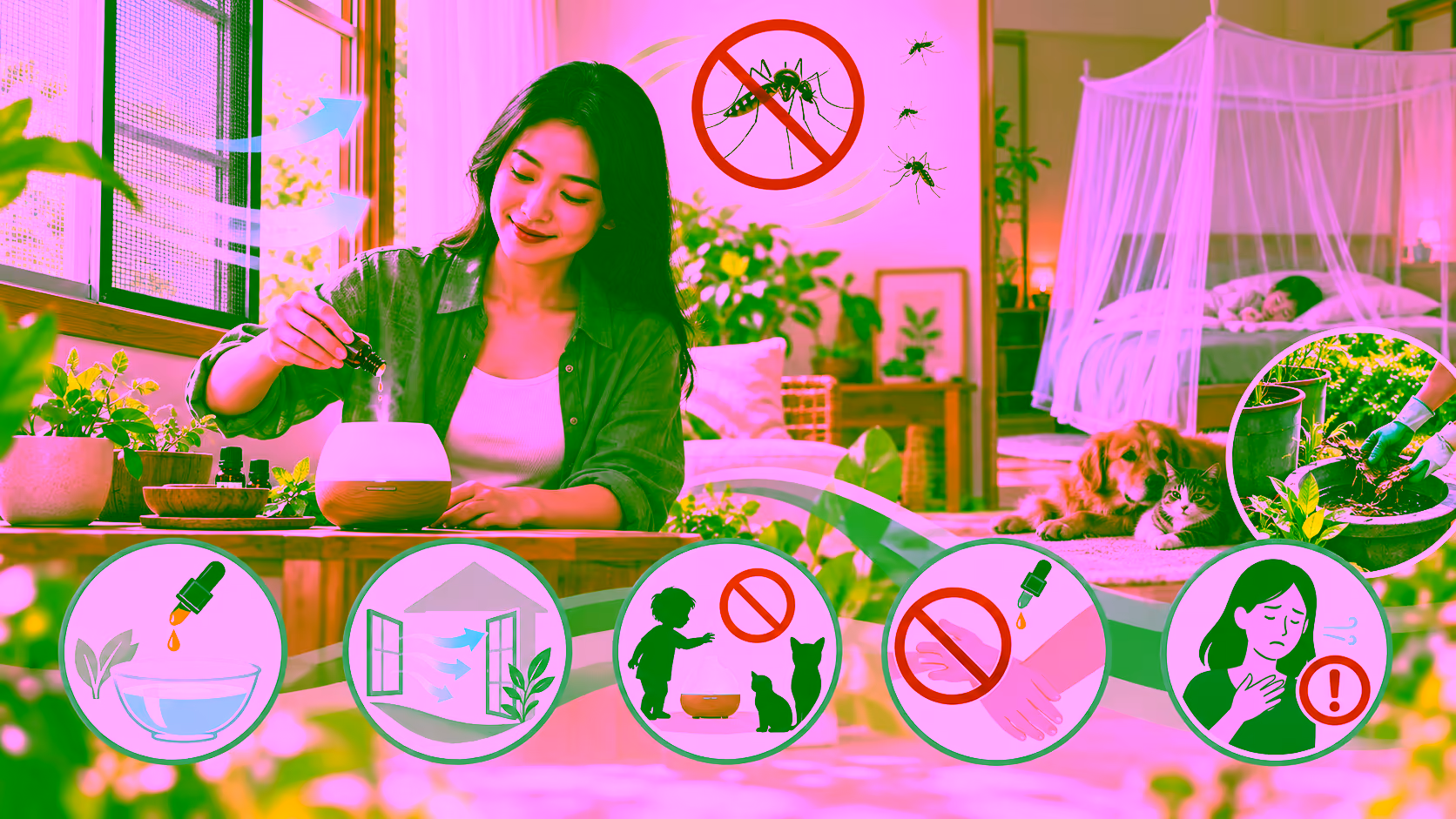 Các cách xông tinh dầu đuổi muỗi an toàn và hiệu quả