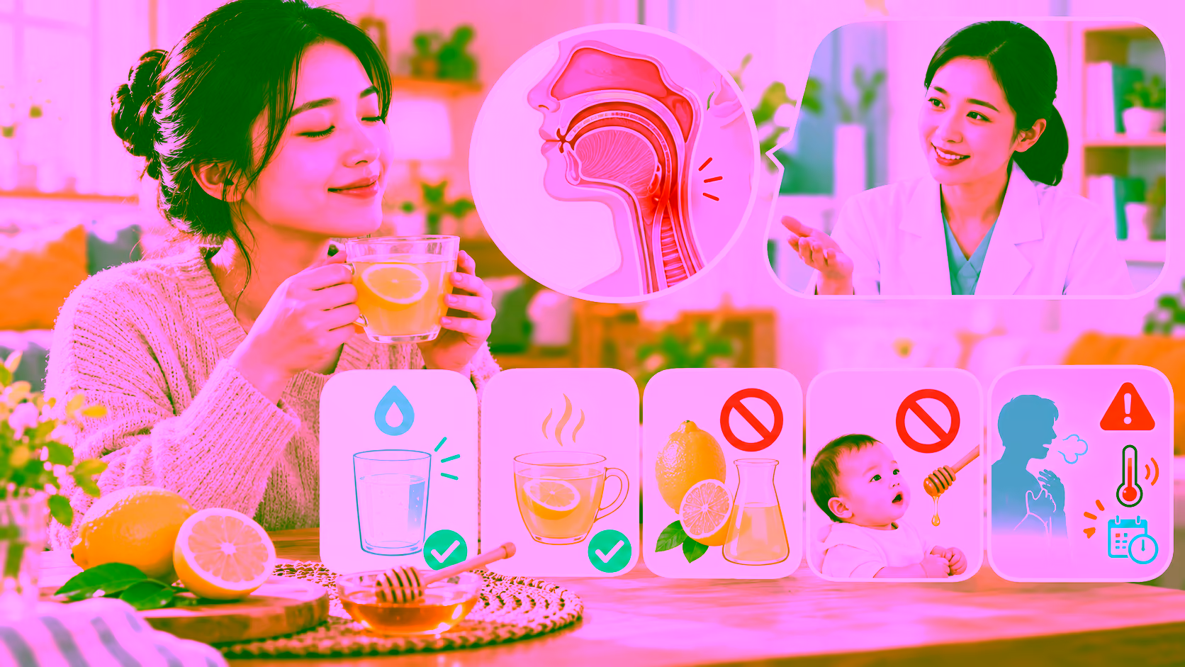 Cách dùng chanh giảm ho ngứa cổ họng tại nhà an toàn và hiệu quả