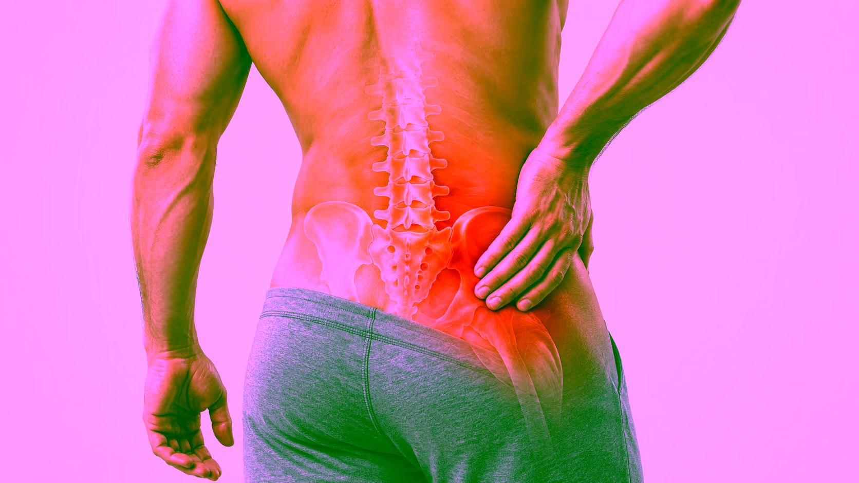 Minh hoạ đau lưng dưới ở nam