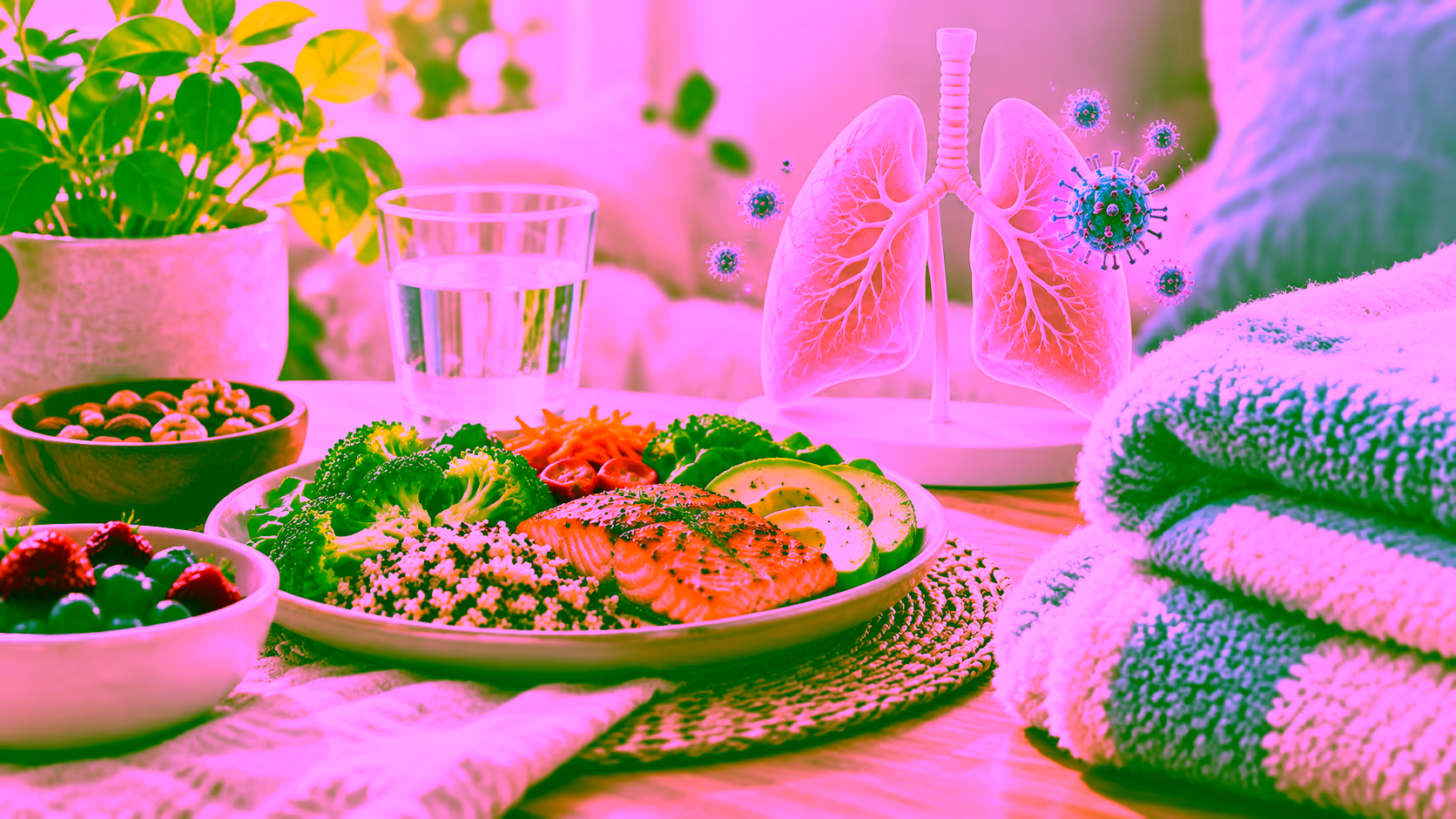 Minh hoạ dinh dưỡng và lối sống khi nhiễm RSV