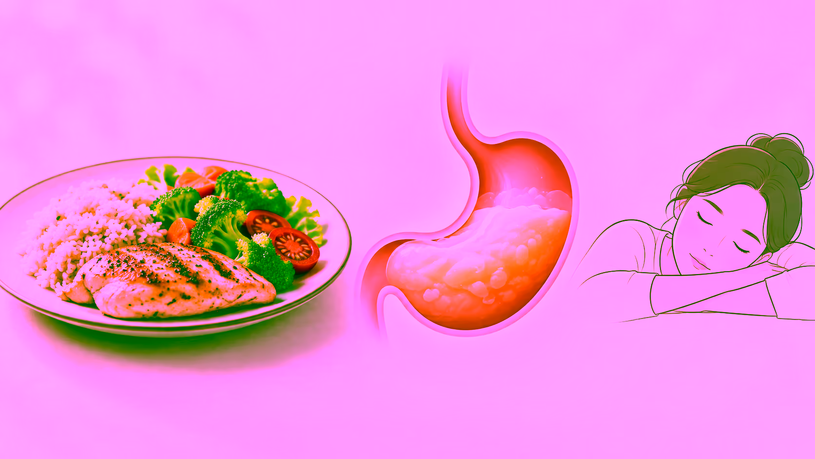 Minh hoạ buồn ngủ sau khi ăn