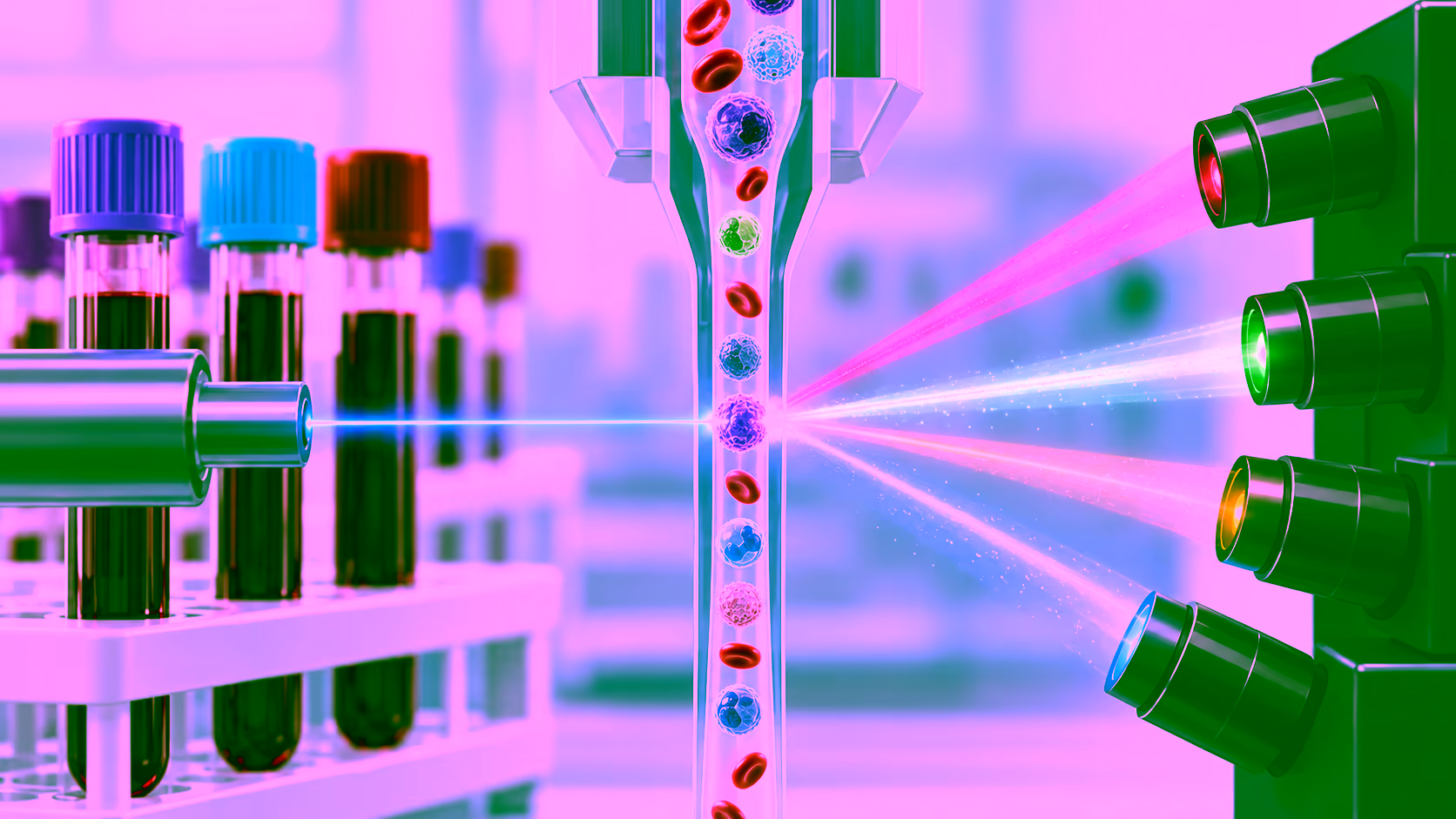 Minh hoạ kỹ thuật flow cytometry
