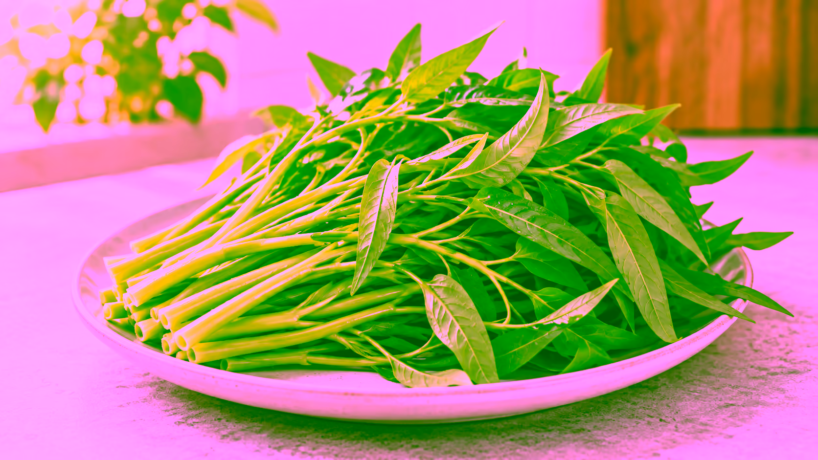 Minh hoạ rau muống trong chế độ ăn