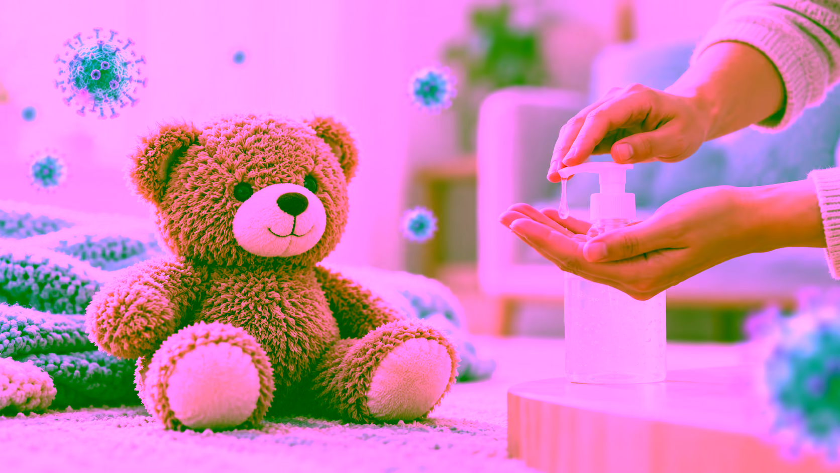Minh hoạ RSV lây sang người lớn khi chăm trẻ