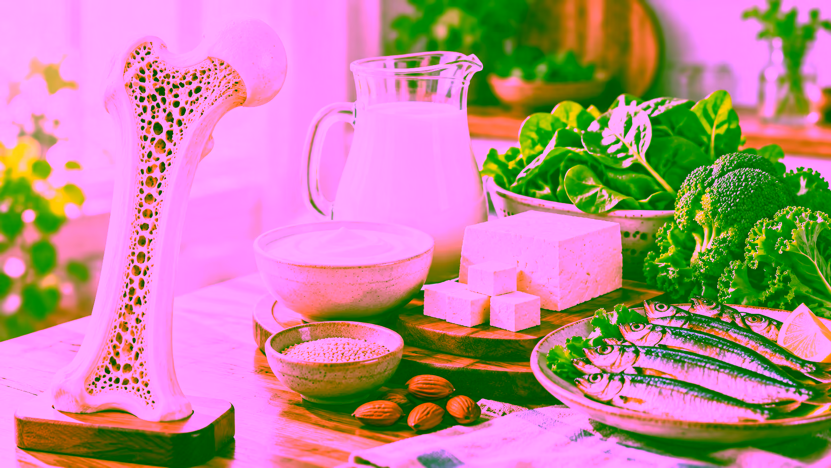 Minh hoạ thực đơn hỗ trợ sức khỏe xương