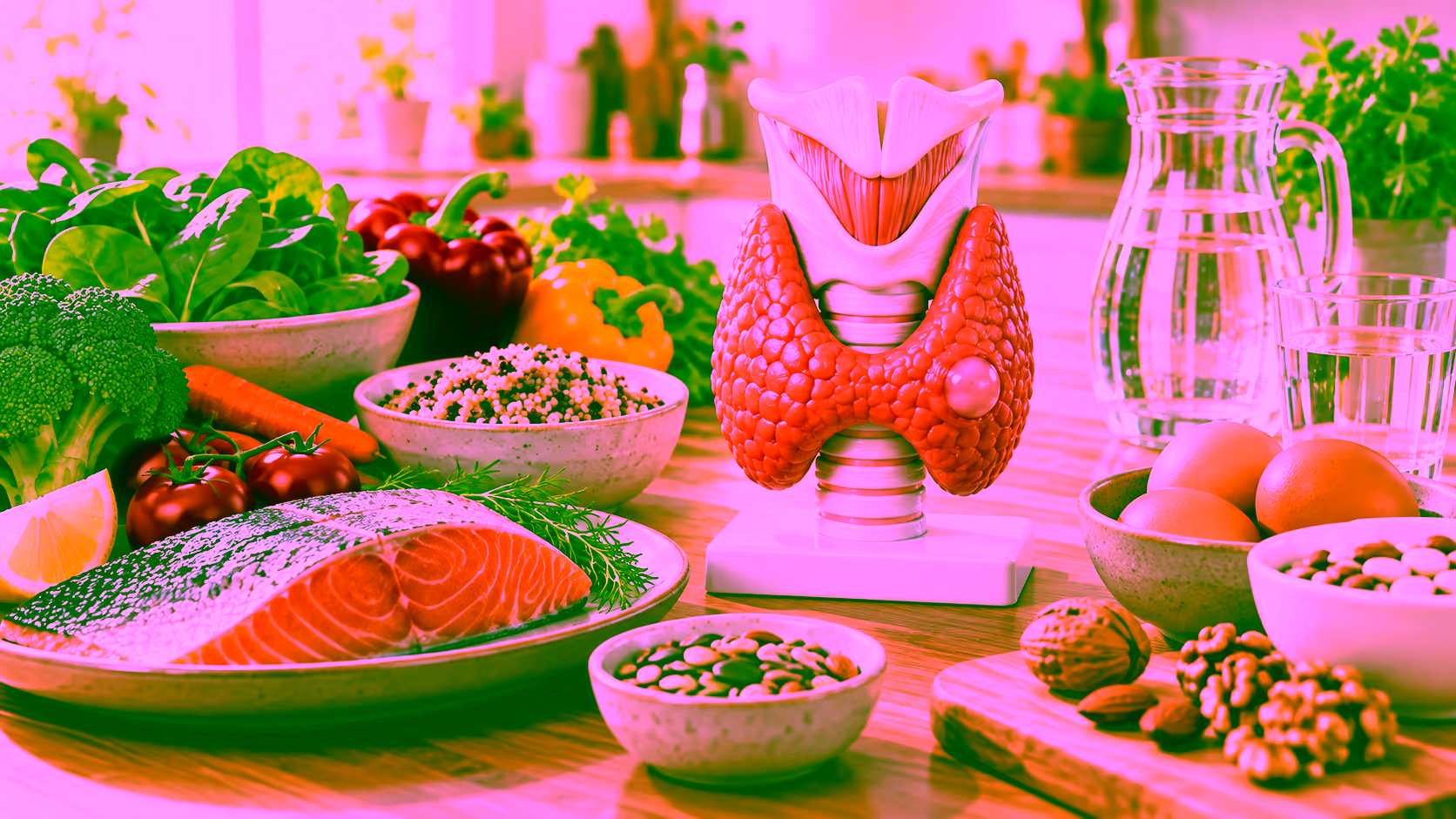 Minh hoạ u tuyến giáp và chế độ dinh dưỡng