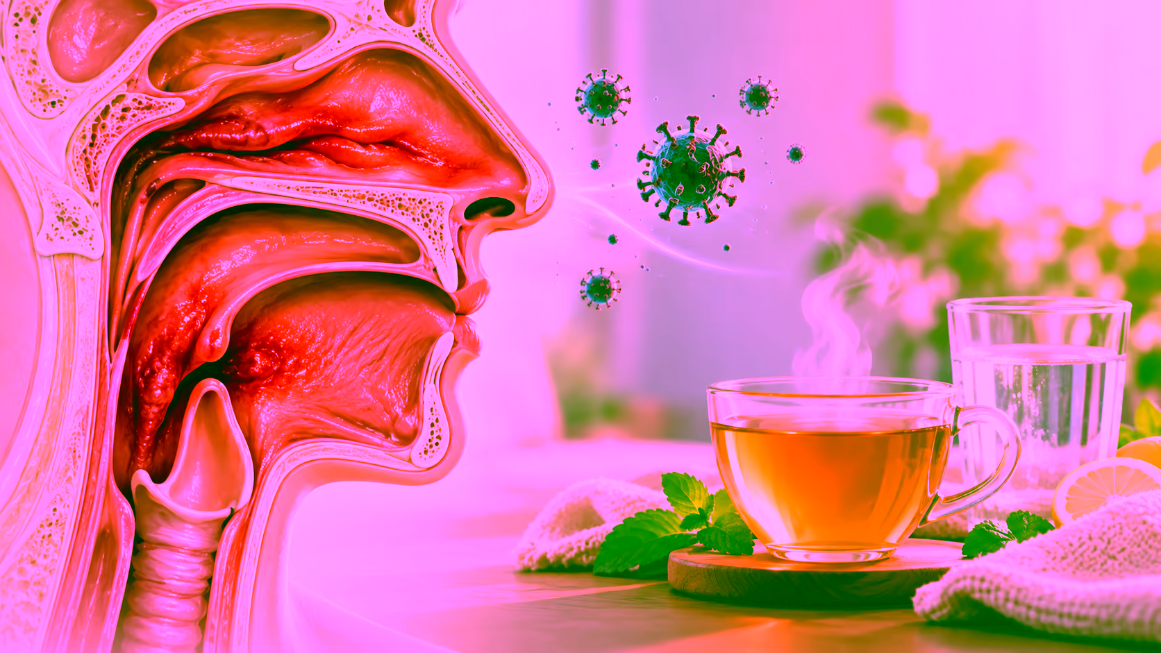 Minh hoạ viêm mũi họng cấp