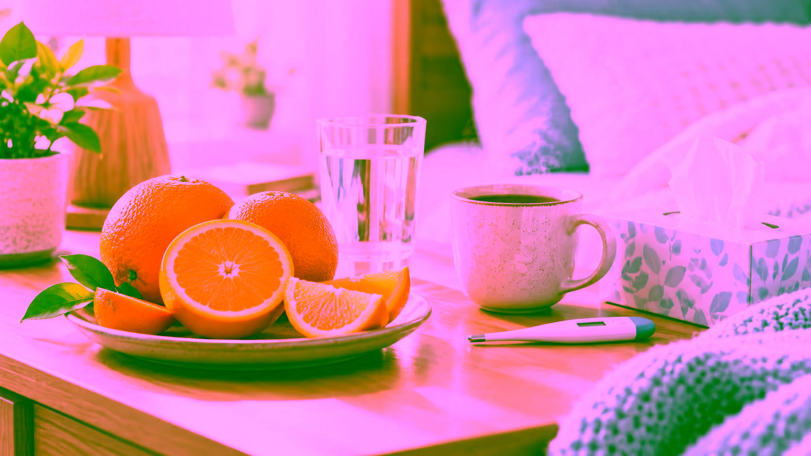 Minh hoạ vitamin C và cảm lạnh