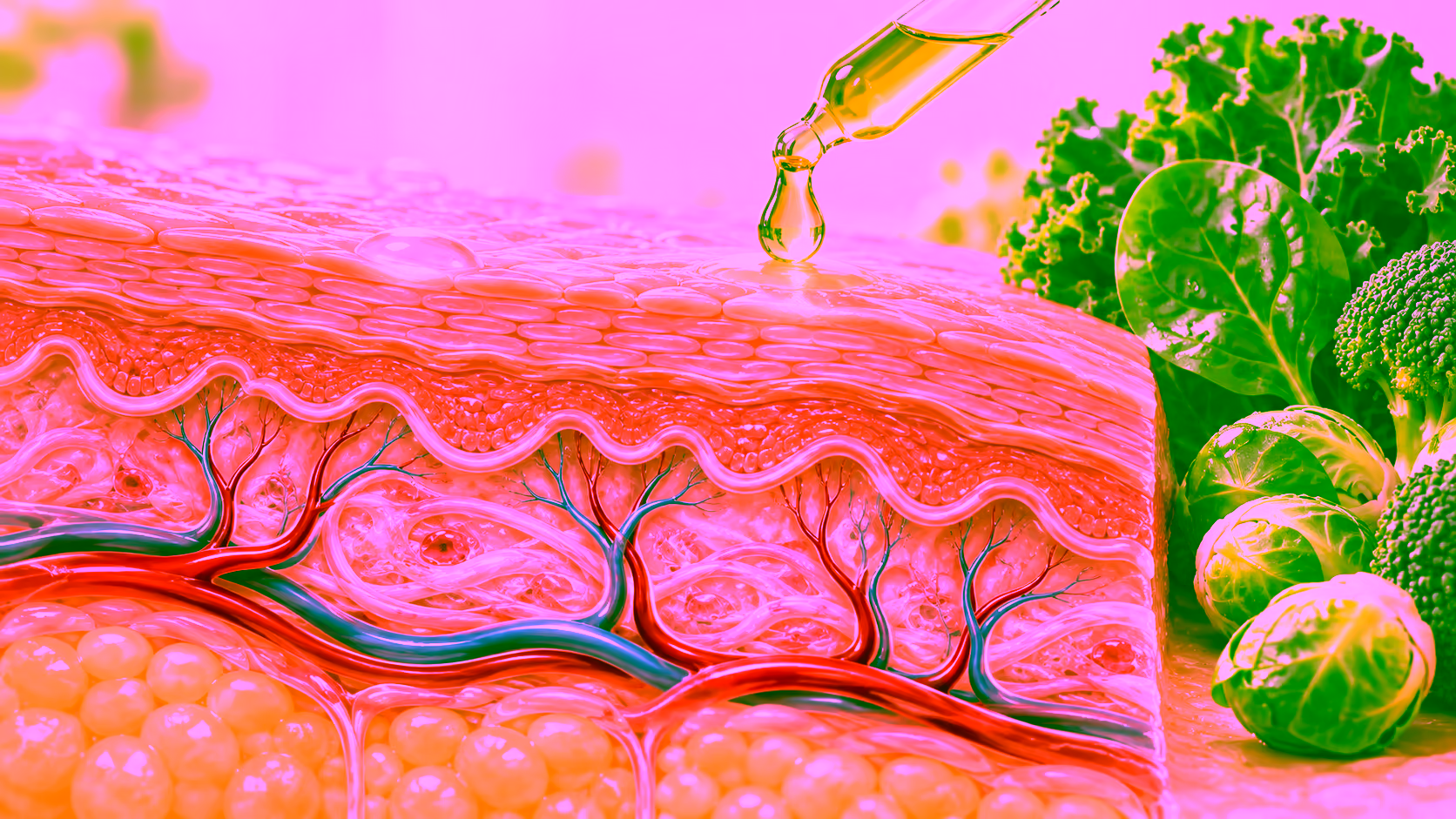 Minh hoạ vitamin K và làn da